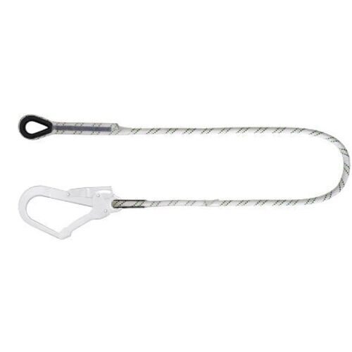 Longe en corde tress&eacute; 1.5m+mousqueton &eacute;chafaudage ouv.55mm ref4050215
