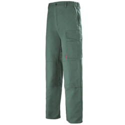 PANTALON CP 300GRS 65/35 VERT FONCE +POCHE GENOU r&eacute;f.1MIMUP