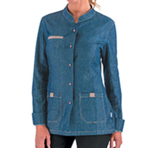 VESTE DE CUISINE FEMME MONGE ML JEAN INDIGO CV REF.2MNGCV