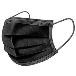 BOITE DE 50 MASQUES NOIR D'HYGIENE TYPE II CHIRURGICAL 3PLIS REF.M-3PNB