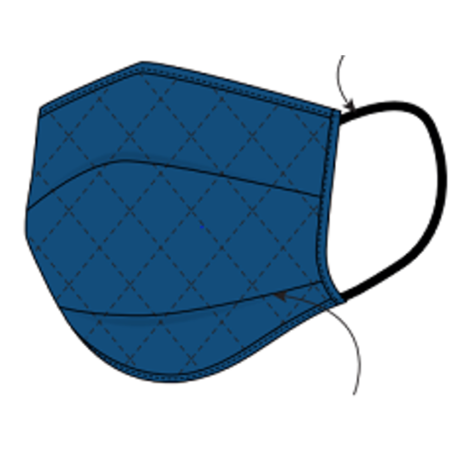 LOT DE 10 MASQUES TISSUS LAVABLES BLEU CEPO CAT1 REF.C-AIR1