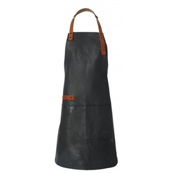 TABLIER A BAVETTE MARINE/MARRON AUTHENTIQUE 100% CUIR REF. 0625 9999 158