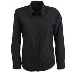 CHEMISE SERVEUSE ML PC NOIR R&eacute;f.0660 9000 279