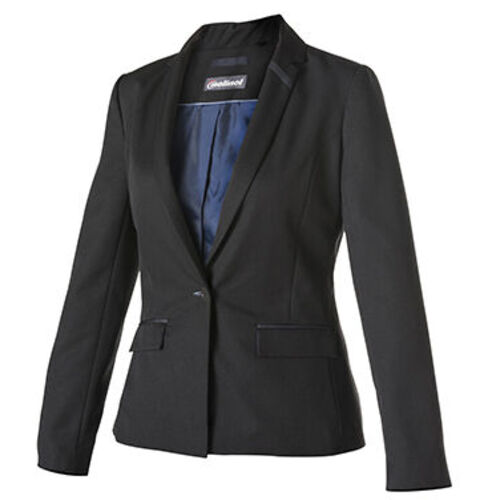 REF:0208 VESTE DE SERVICE NOIR FEMME  FIT N BLUE 100%POLYESTER