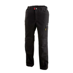 PANTALON GAMMEX NOIR CANVAS PC 65/35+POCHE GENOU R&eacute;f 2441
