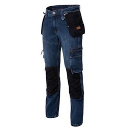 JEAN DENIM GENOUILLERES BLUE/BLACK 100%COTON R&eacute;f.03069999145