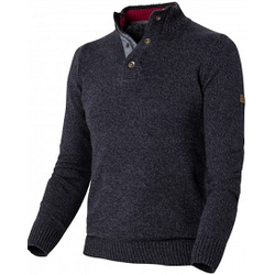 PULL DENIM COL MONTANT GRIS 100%COTON R&eacute;f.0309 9999051