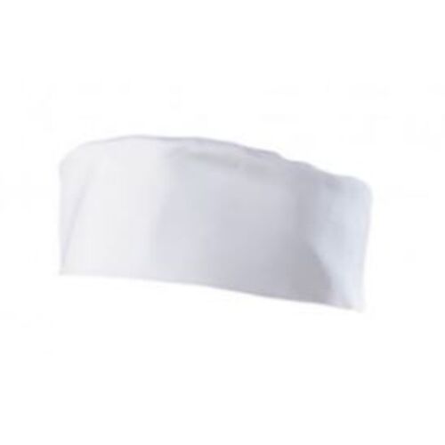 TOQUE FOND PLAT 100% COTON BLANC Taille R&eacute;gl. R&eacute;f.0005