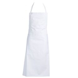 TABLIER A BAVETTE COTON BLANC PISE 4800