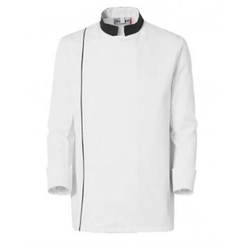 VESTE DE CUISINE FEMME AJIK ML BLANC/ NOIR  REF 29913601279