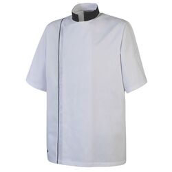 VESTE DE CUISINE HOMME AJIK MC BLANC/NOIR REF 29953601279