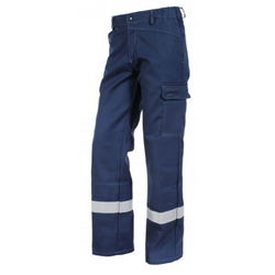 PANTALON MULTIRISQUES MARINE TECHPROTECT AVEC BANDES REF.TECHPN88BR