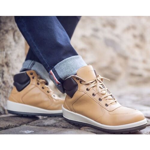 CHAUSS.SECU. HAUTE FEMME BRAZZA CUIR MIEL S3 SRC REF 1721