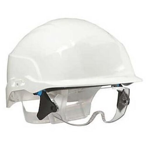 CASQUE DE CHANTIER BLANC ABS AVEC SURLUNETTE PC INTEGREE R&eacute;f.S20WRL-BH01