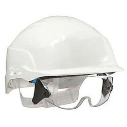 CASQUE DE CHANTIER BLANC ABS AVEC SURLUNETTE PC INTEGREE R&eacute;f.S20WRL-BH01