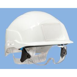 CASQUE DE CHANTIER VERT AVEC SURLUNETTE PC REF.S20GR