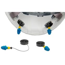 ENROULEUR RETRACTOR AVEC BOUCHONS D'OREILLES INTERCHANGEABLE SNR29r&eacute;f.RET-PP