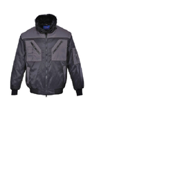 BLOUSON PILOTE DEPERLANT NOIR DOUBLURE FOURRURE C/P R&eacute;f.PJ10