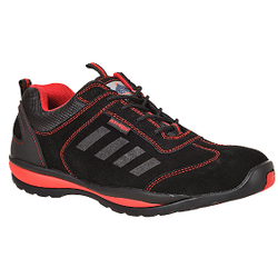 CHAUSSURE  DE SECU TYPE BASKET NOIR/ROUGE S1P FW34