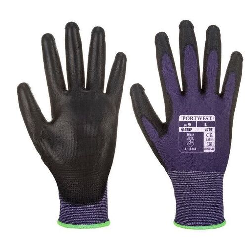 GANT DE MANUTENTION PU TACTILE NOIR/VIOLET EN388 2121X REF.A195