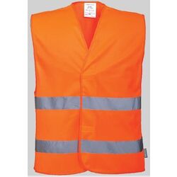GILET HV EN471 ORANGE FLUO 100% POLYESTER REF C474