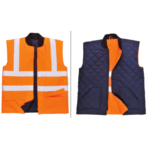 GILET MATELASSE REVERSIBLE HV EN471 CL2 FLUO ORANGE S469