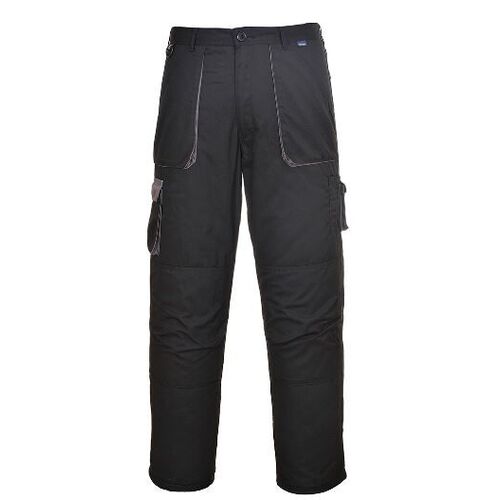 PANTALON TEXO MATELASSE CP/245GR POCHE GENOU  GRIS/ORANGE REF. TX16