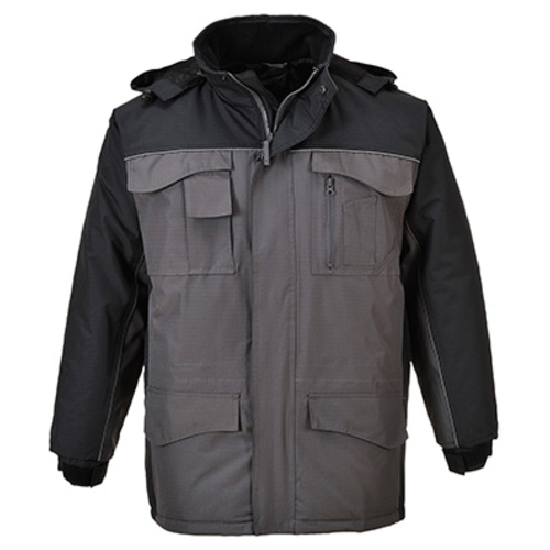 PARKA RIPSTOP GRIS/NOIR 100% POLYESTER REF.S562