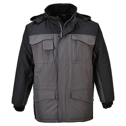 PARKA RIPSTOP GRIS/NOIR 100% POLYESTER REF.S562