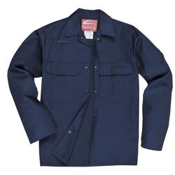 VESTE DE PROTECTION IGNIFUGE MARINE 100% COTON REF.BIZ2NAR/FR35