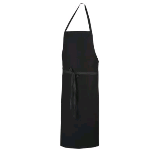 TABLIER A BAVETTE COTON NOIR PISE