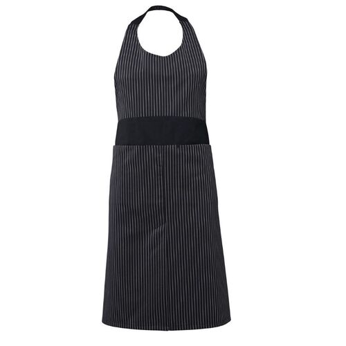 TABLIER VAR A BAVETTE PC RAYE NOIR/BLANC