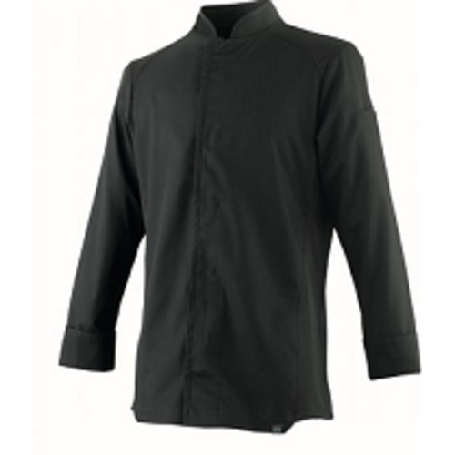 VESTE CUISINE MIXTE BROTO NOIR ML POLYCOTON COL OFFICIER
