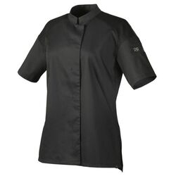 VESTE DE CUISINE FEMME CADIX NOIR MC 37�5c POLYTENCEL 195G