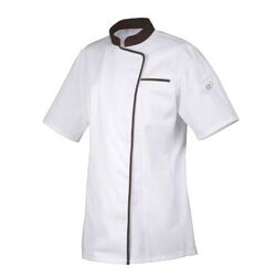 VESTE FEMME EXPRESSION  MC PC BLANC/CHOCOLAT