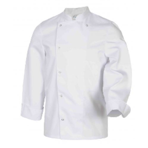 VESTE DE CUISINE  INOX PC MANCHES LONGUES BLANC