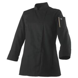 VESTE CUISINE ML FEMME UNERA PC NOIR/BEIGE