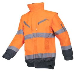BLOUSON CAMPBELL MANCHE AMOVIBLE SIOPOR ORANGE FLUO REF364