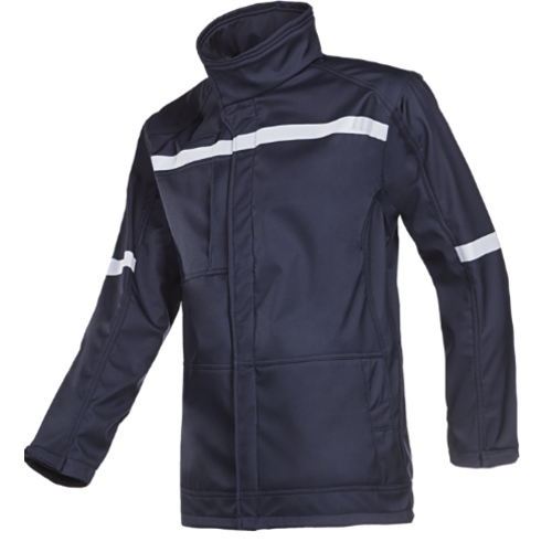 VESTE SOFSHELL AVEC PROTECTION ARC CARDINIA MARINE 350GR REF.9634
