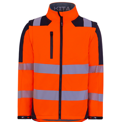 SOFTSHELL INT KITA/ARTEMIS HV ORANGE/MARINE FLUO EN ISO 20471 REF.BLOUSKITA