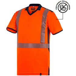 TSHIRT KITA ORANGE/MARINE MC 100% POLYESTER 37.5�