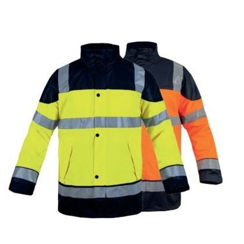 VESTE DE PLUIE ENDUIT PU A BRETELLE BERMUDES  HV ORANGE