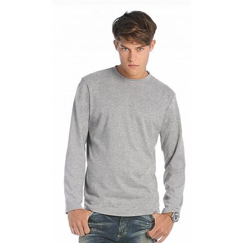 T SHIRT B&C 190g Manches Longues Sport Grey R&eacute;f.CG191
