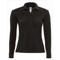 POLO B&C SAFRAN FEM. COULEUR ML 100% COTON R&eacute;f.CGPW456