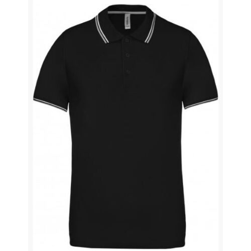 POLO HOMME MC COTON COL ET BAS DE MANCHES CONTRASTES R&eacute;f : K250