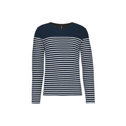 MARINIERE ML HOMME 100% COTON Navy/BLANC 220GR REF K366
