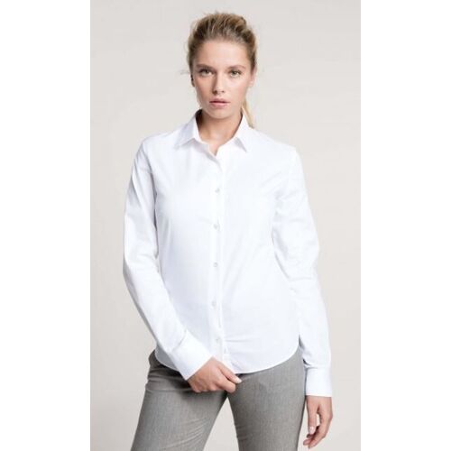 CHEMISE FEMME POPELINE 100% COTON ML REF.K510