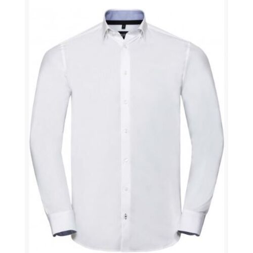 CHEMISE ULTIMATE STRETCH BLANC/OXFORD BLUE/MARINE ML REF.RU966M