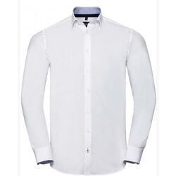 CHEMISE ULTIMATE STRETCH BLANC/OXFORD BLUE/MARINE ML REF.RU966M