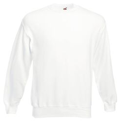 SWEAT FOL CP 70/30 Manches Mont&eacute;es BLANC R&eacute;f.SC163